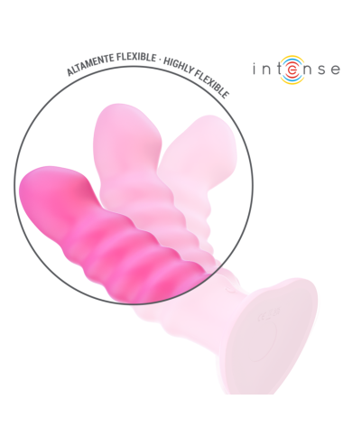 INTENSE - CINDY VIBRADOR TALLA L DISEÑO EN ESPIRAL 10 VIBRACIONES ROSA CONTROL REMOTO
