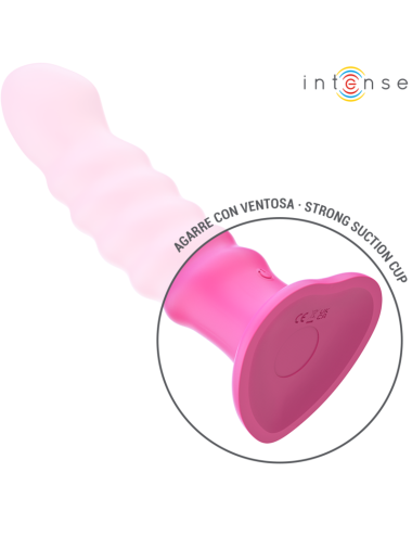 INTENSE - CINDY VIBRADOR TALLA L DISEÑO EN ESPIRAL 10 VIBRACIONES ROSA CONTROL REMOTO