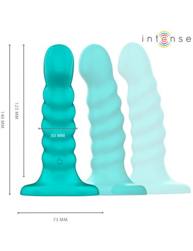 INTENSE - BUFFY VIBRADOR TALLA S DISEÑO EN ESPIRAL 10 VIBRACIONES AZUL CONTROL REMOTO