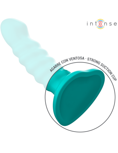 INTENSE - BUFFY VIBRADOR TALLA S DISEÑO EN ESPIRAL 10 VIBRACIONES AZUL CONTROL REMOTO