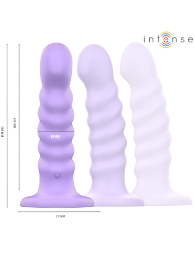 INTENSE - BRENDA VIBRADOR TALLA M DISEÑO EN ESPIRAL 10 VIBRACIONES MORADO CONTROL REMOTO