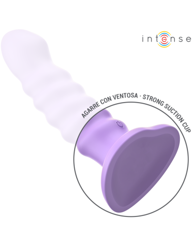 INTENSE - BRENDA VIBRADOR TALLA M DISEÑO EN ESPIRAL 10 VIBRACIONES MORADO CONTROL REMOTO