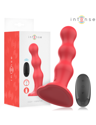 INTENSE - CODY VIBRADOR CON VENTOSA ROJO CONTROL REMOTO