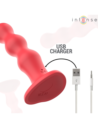 INTENSE - CODY VIBRADOR CON VENTOSA ROJO CONTROL REMOTO