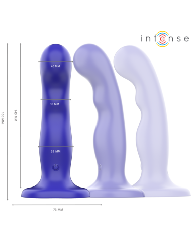 INTENSE - SHORTY VIBRADOR CON VENTOSA AZUL CONTROL REMOTO