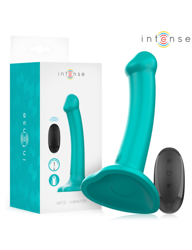 INTENSE - KATIE VIBRADOR CON VENTOSA 10 VIBRACIONES AZUL OSCURO CONTROL REMOTO