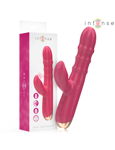 INTENSE - CHLOE VIBRADOR MULTIFUNCIÓN 3 EN 1 ROJO