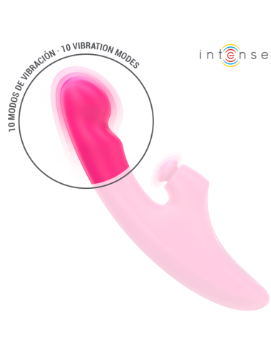 INTENSE - EMI VIBRADOR 13,5 CM MULTIFUNCIÓN 3 EN 1 10 VIBRACIONES ROSA