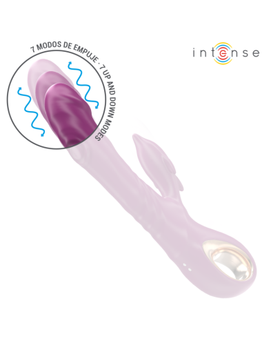 INTENSE - HALLE VIBRADOR MULTIFUNCIÓN CON LENGUA ESTIMULADORA EN FORMA DE DELFÍN MORADO