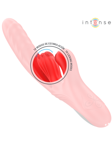INTENSE - KAROL VIBRADOR MULTIFUNCIÓN EMPUJE & ESTIMULACIÓN & ONDAS ESTIMULADORAS ROJO
