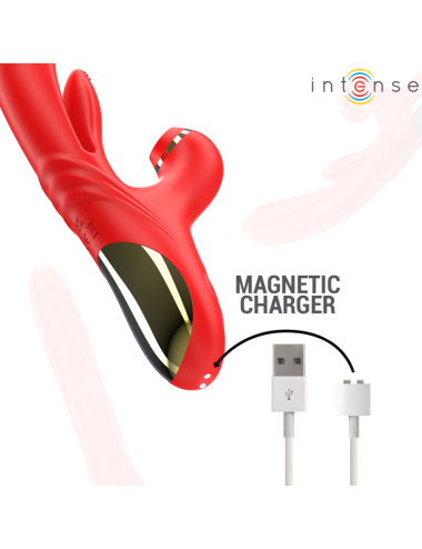 INTENSE - KAROL VIBRADOR MULTIFUNCIÓN EMPUJE & ESTIMULACIÓN & ONDAS ESTIMULADORAS ROJO