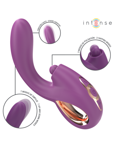 INTENSE - LALI VIBRADOR PUNTO G MULTIFUNCIÓN ESTIMULACIÓN & EMPUJE & VIBRACIÓN MORADO