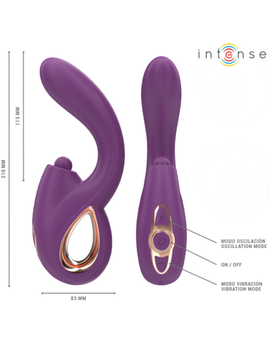 INTENSE - LALI VIBRADOR PUNTO G MULTIFUNCIÓN ESTIMULACIÓN & EMPUJE & VIBRACIÓN MORADO