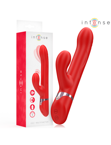 INTENSE - LELE VIBRADOR MULTIFUNCIÓN ROTATORIO & OSCILACIÓN & ESTIMULACIÓN ROJO
