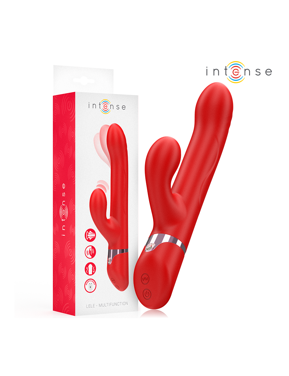 INTENSE - LELE VIBRADOR MULTIFUNCIÓN ROTATORIO & OSCILACIÓN & ESTIMULACIÓN ROJO INTENSE - LELE VIBRADOR MULTIFUNCIÓN ROTATORIO & OSCILACIÓN & ESTIMULACIÓN ROJO