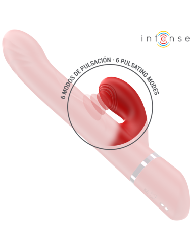 INTENSE - LELE VIBRADOR MULTIFUNCIÓN ROTATORIO & OSCILACIÓN & ESTIMULACIÓN ROJO