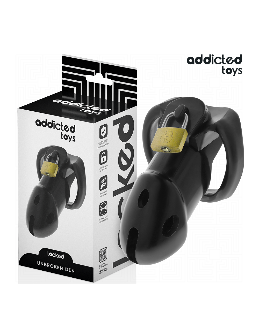 ADDICTED TOYS LOCKED - UNBROKEN DEN JAULA PARA PENE 9