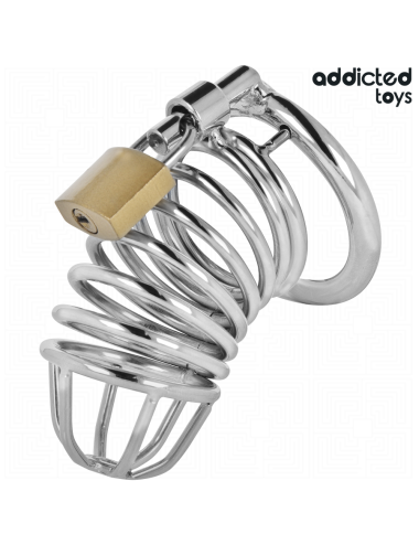 ADDICTED TOYS LOCKED - IRON CELL JAULA PARA PENE DE METAL 5 CM TALLA L
