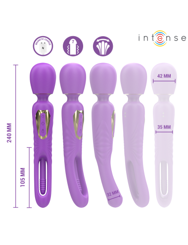 INTENSE - CHRISTY VIBRADOR WAND CON LENGUA GIRATORIA