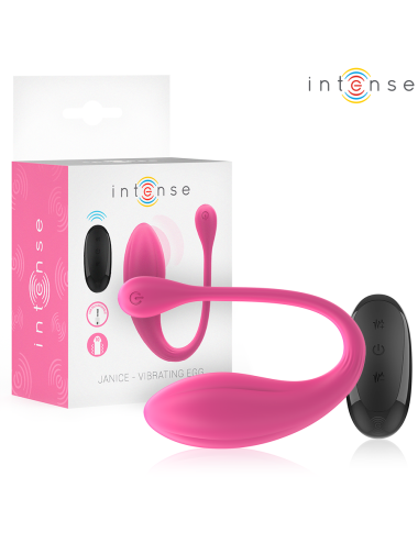 INTENSE - JANICE VIBRADOR U DOBLE ESTIMULACIÓN 10 VIBRACIONES ROSA CONTROL REMOTO