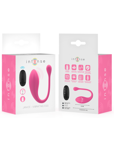 INTENSE - JANICE VIBRADOR U DOBLE ESTIMULACIÓN 10 VIBRACIONES ROSA CONTROL REMOTO