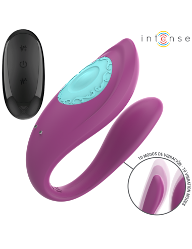 INTENSE - ANNIE ESTIMULADOR & VIBRADOR FORMA DE U MORADO CONTROL REMOTO