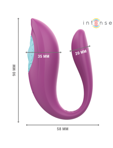 INTENSE - ANNIE ESTIMULADOR & VIBRADOR FORMA DE U MORADO CONTROL REMOTO
