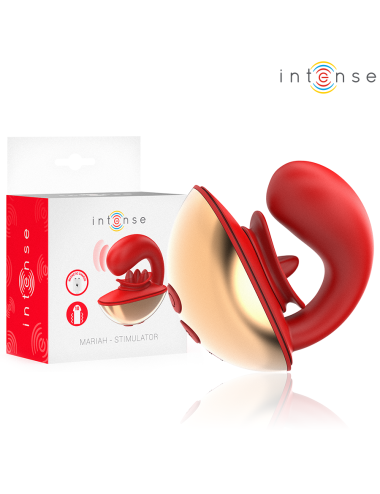 INTENSE - MARIAH VIBRADOR & ESTIMULADOR EN FORMA DE U 10 VIBRACIONES ROJO
