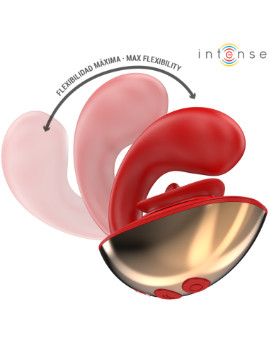 INTENSE - MARIAH VIBRADOR & ESTIMULADOR EN FORMA DE U 10 VIBRACIONES ROJO