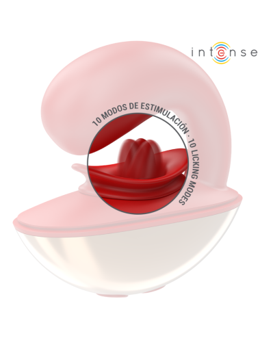 INTENSE - MARIAH VIBRADOR & ESTIMULADOR EN FORMA DE U 10 VIBRACIONES ROJO