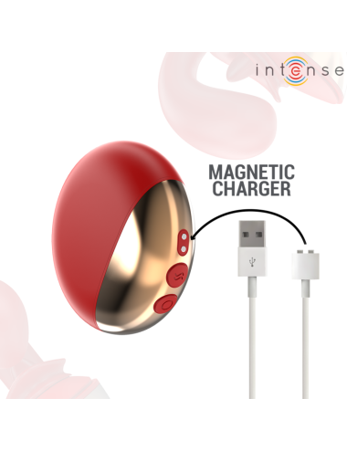INTENSE - MARIAH VIBRADOR & ESTIMULADOR EN FORMA DE U 10 VIBRACIONES ROJO