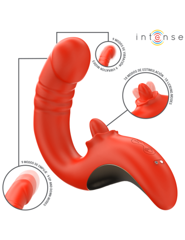 INTENSE - PAULINA VIBRADOR & ESTIMULADOR EN FORMA DE U ROJO