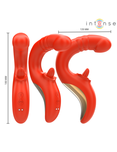 INTENSE - PAULINA VIBRADOR & ESTIMULADOR EN FORMA DE U ROJO