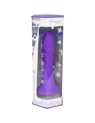 SILEXD - DREAMY DILDO FANTASY SILICONA LIQUIDA TERMOREACTIVO VIOLETA 18.5 CM