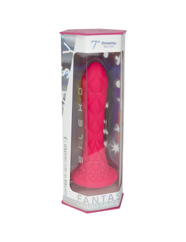 SILEXD - DREAMY DILDO FANTASY SILICONA LIQUIDA TERMOREACTIVO FUCSIA 18.5 CM