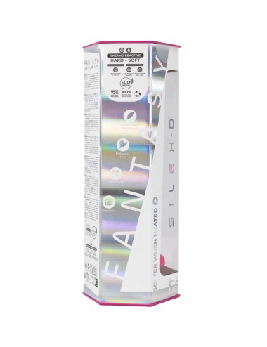 SILEXD - DREAMY DILDO FANTASY SILICONA LIQUIDA TERMOREACTIVO FUCSIA 18.5 CM