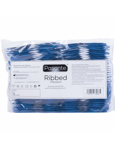 PASANTE - RIBBED PASSION PRESERVATIVOS BOLSA 144 UNIDADES