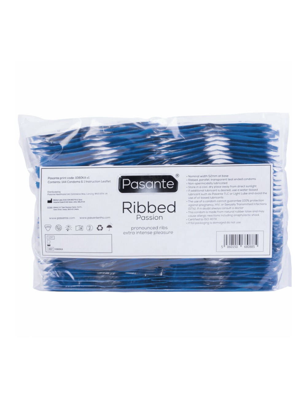 PASANTE - RIBBED PASSION PRESERVATIVOS BOLSA 144 UNIDADES PASANTE - RIBBED PASSION PRESERVATIVOS BOLSA 144 UNIDADES
