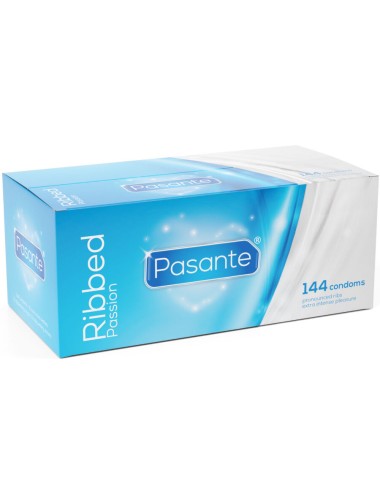PASANTE - RIBBED PASSION PRESERVATIVOS CAJA 144 UNIDADES