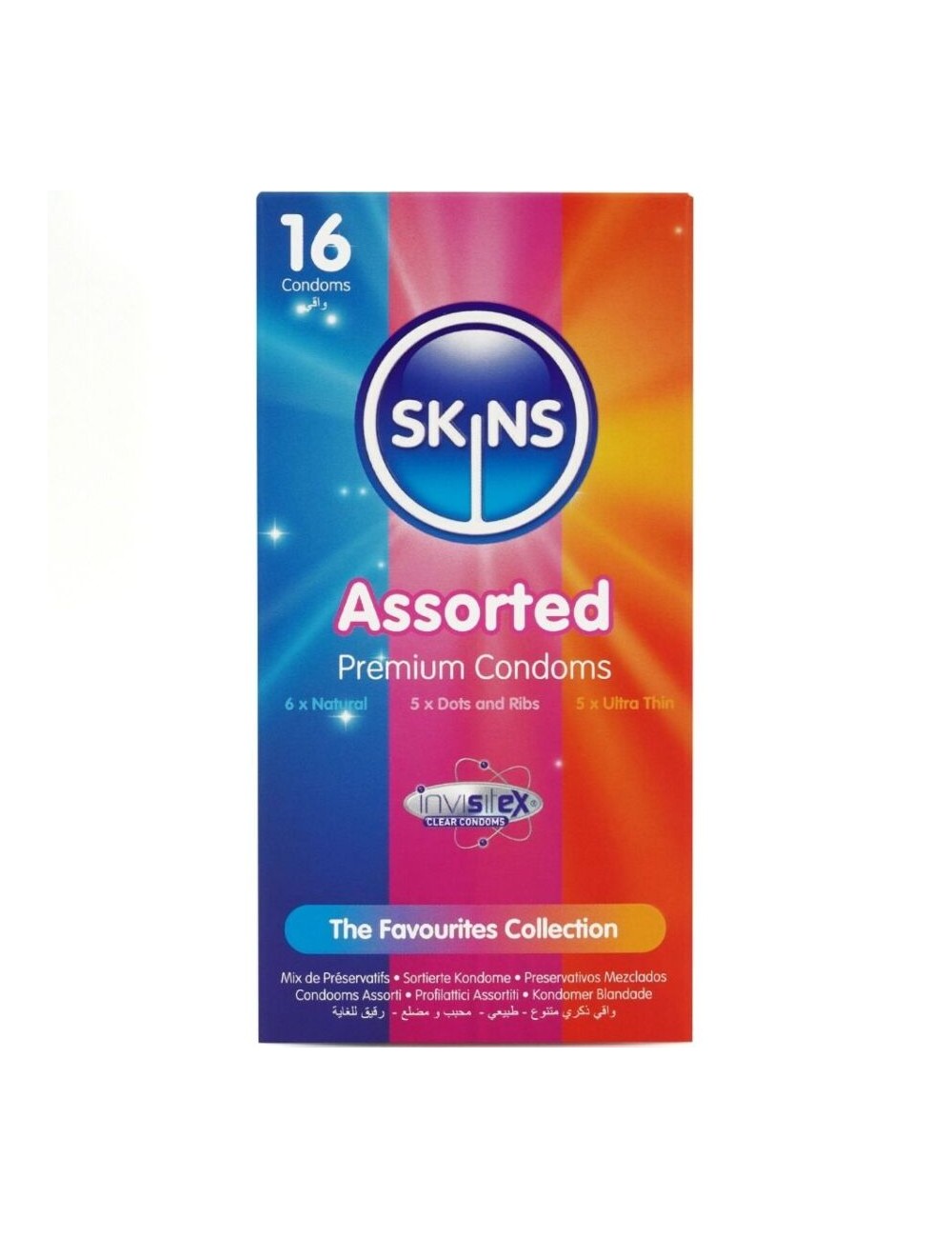 SKINS - SURTIDO PRESERVATIVOS PREMIUM PACK 16 SKINS - SURTIDO PRESERVATIVOS PREMIUM PACK 16