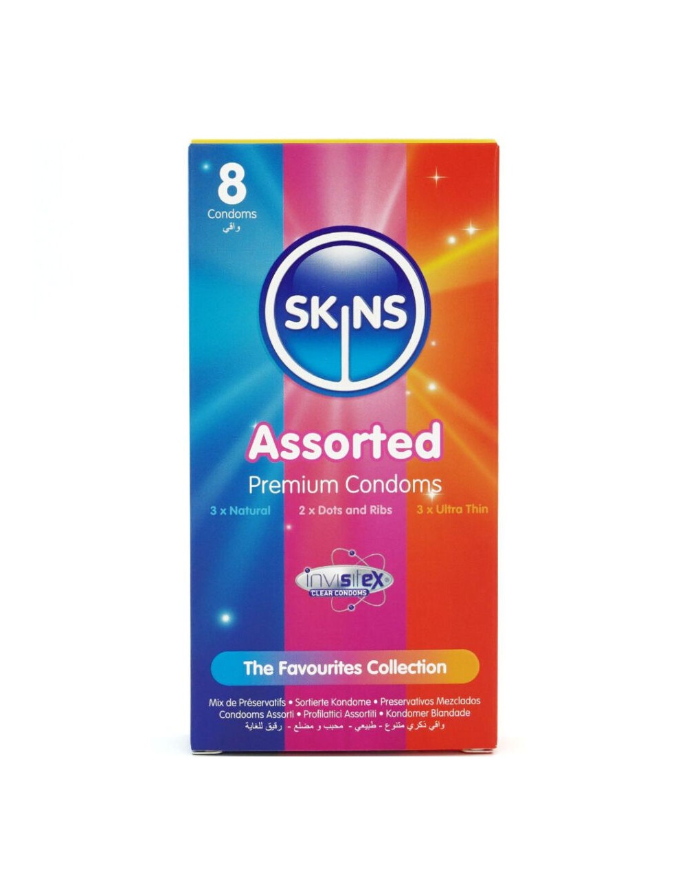 SKINS - SURTIDO PRESERVATIVOS PREMIUM PACK 8 SKINS - SURTIDO PRESERVATIVOS PREMIUM PACK 8