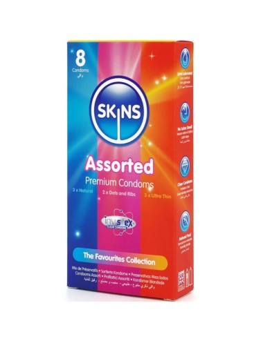 SKINS - SURTIDO PRESERVATIVOS PREMIUM PACK 8