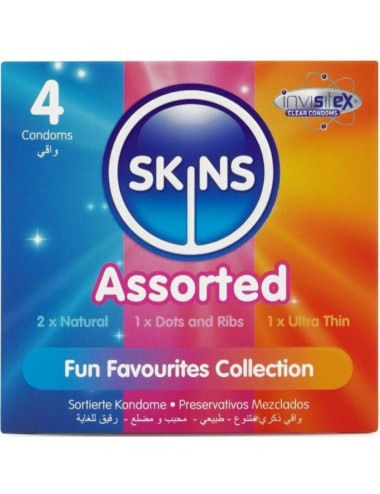 SKINS - SURTIDO PRESERVATIVOS PREMIUM PACK 4