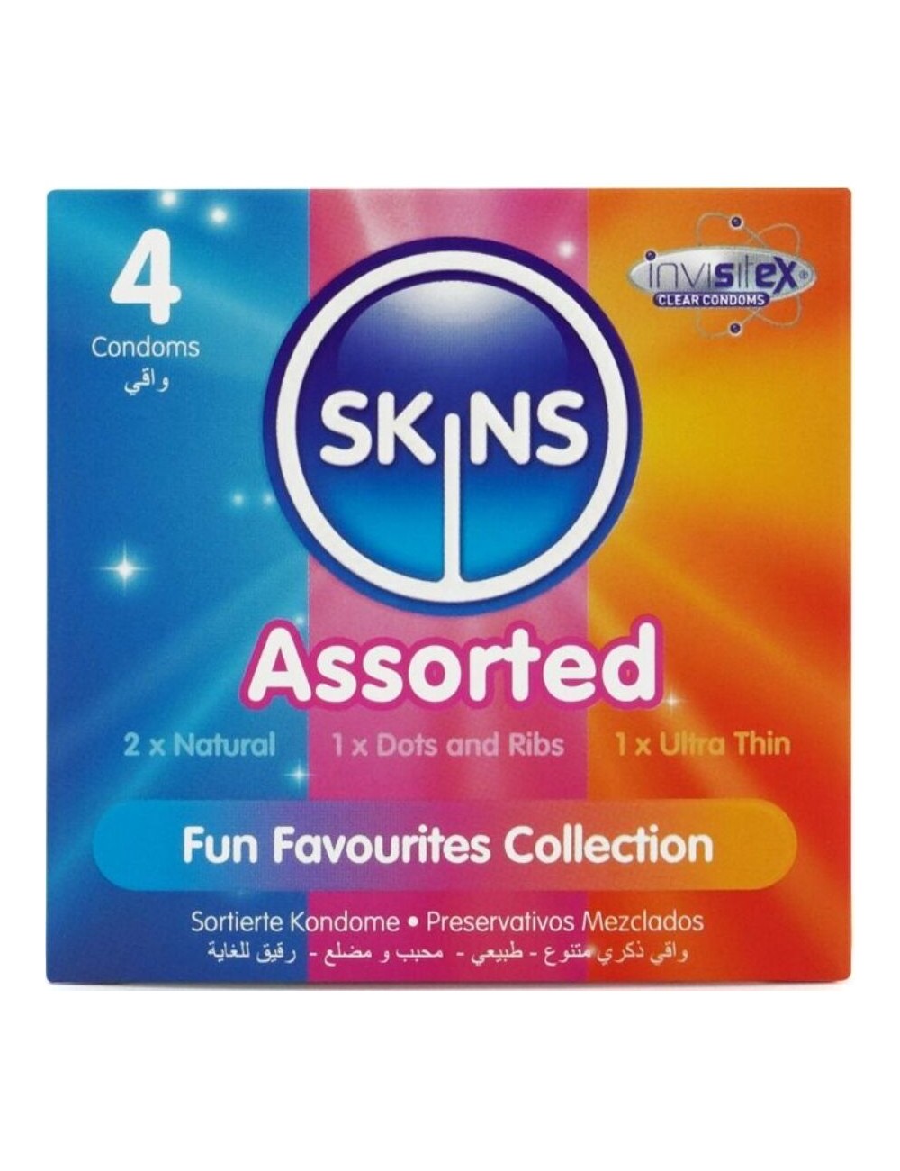 SKINS - SURTIDO PRESERVATIVOS PREMIUM PACK 4 SKINS - SURTIDO PRESERVATIVOS PREMIUM PACK 4