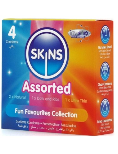 SKINS - SURTIDO PRESERVATIVOS PREMIUM PACK 4