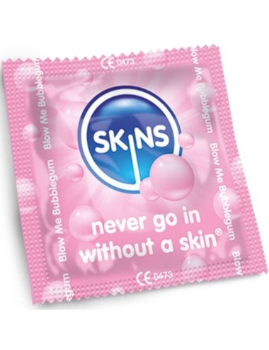 SKINS - PRESERVATIVOS PREMIUM SABOR CHICLE PACK 4