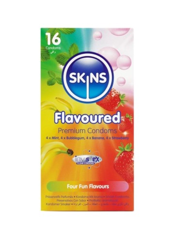 SKINS - MULTI SABORES PRESERVATIVOS PREMIUM PACK 16