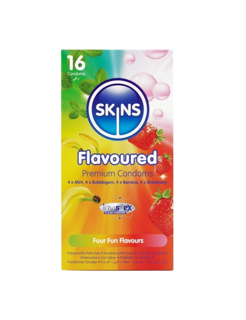 SKINS - MULTI SABORES PRESERVATIVOS PREMIUM PACK 16 SKINS - MULTI SABORES PRESERVATIVOS PREMIUM PACK 16