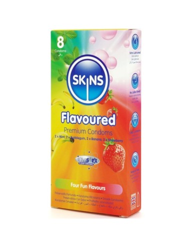 SKINS - MULTI SABORES PRESERVATIVOS PREMIUM PACK 8
