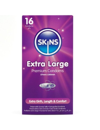 SKINS - TAMAÑO XL PRESERVATIVOS PREMIUM PACK 16